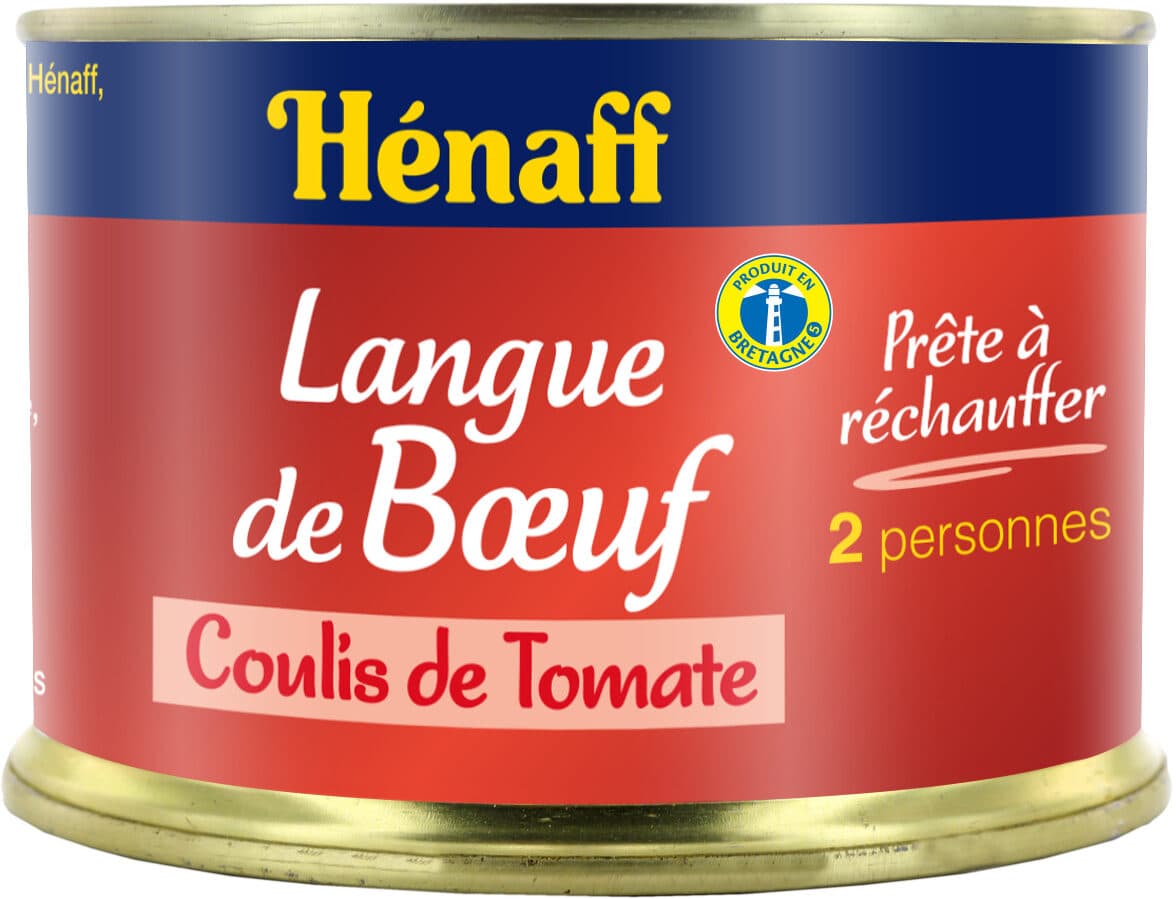 Hénaff Langue de boeuf Henaff Sauce tomate packshot
