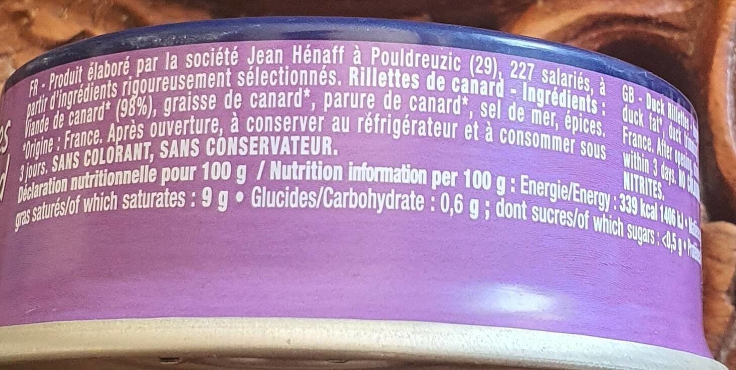 Hénaff Les rillettes de canard packshot