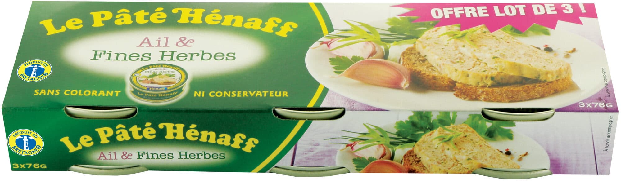 Hénaff Paté Ail et fines herbes packshot