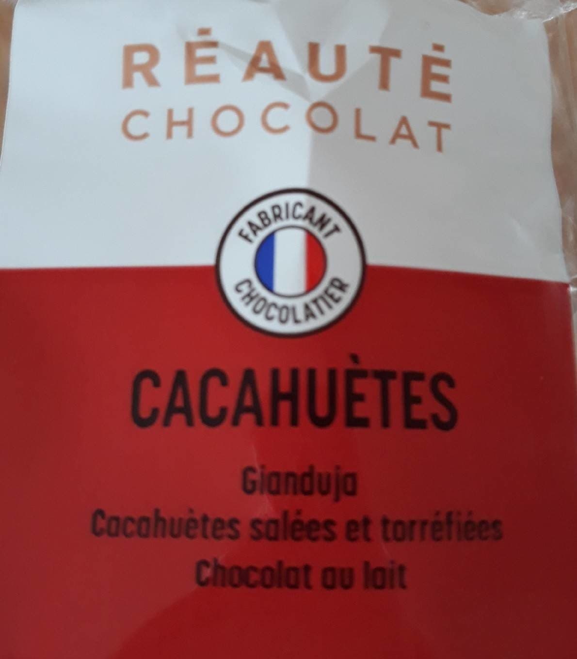 Réauté Chocolat Cacahuète gianduja packshot