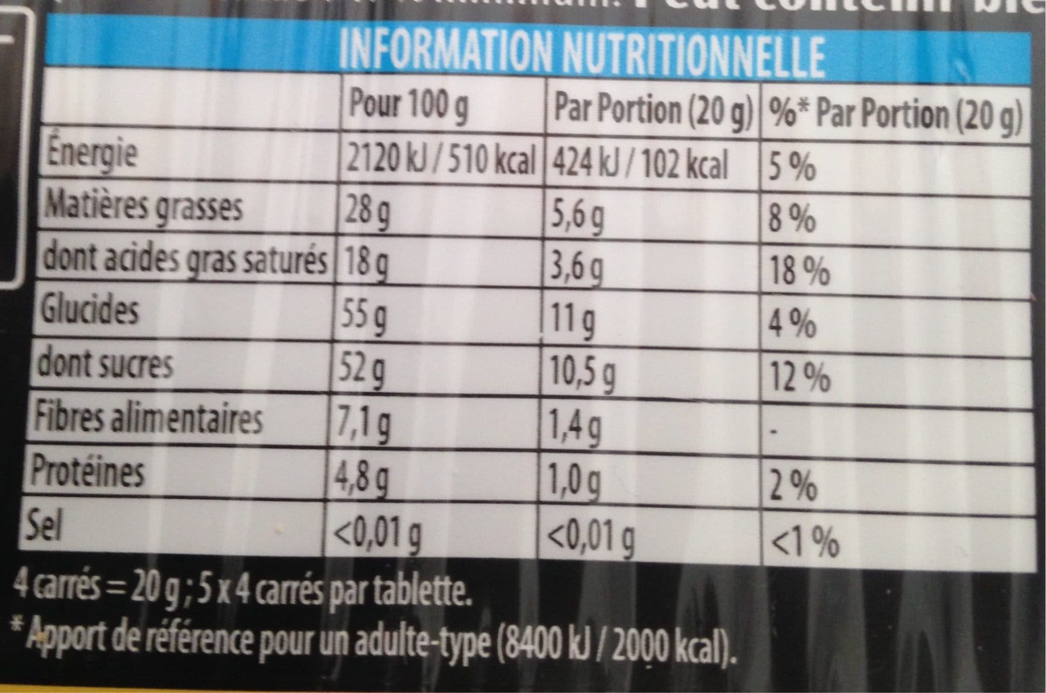 Mondelez Noir Extra packshot