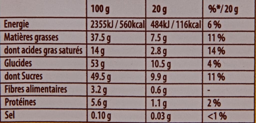Mondelez Pralinoise 55% packshot