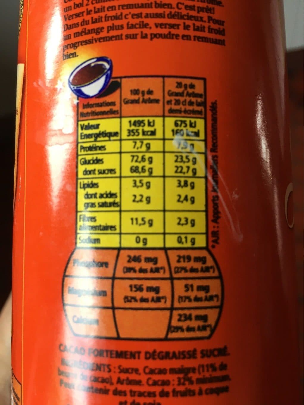 Poulain Cacao grand arôme 32% packshot