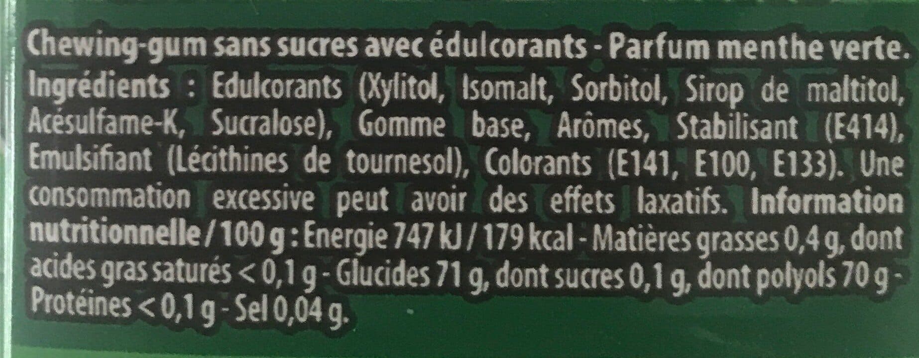 Hollywood Chewing-gum 60 min de fraîcheur parfum menthe verte packshot