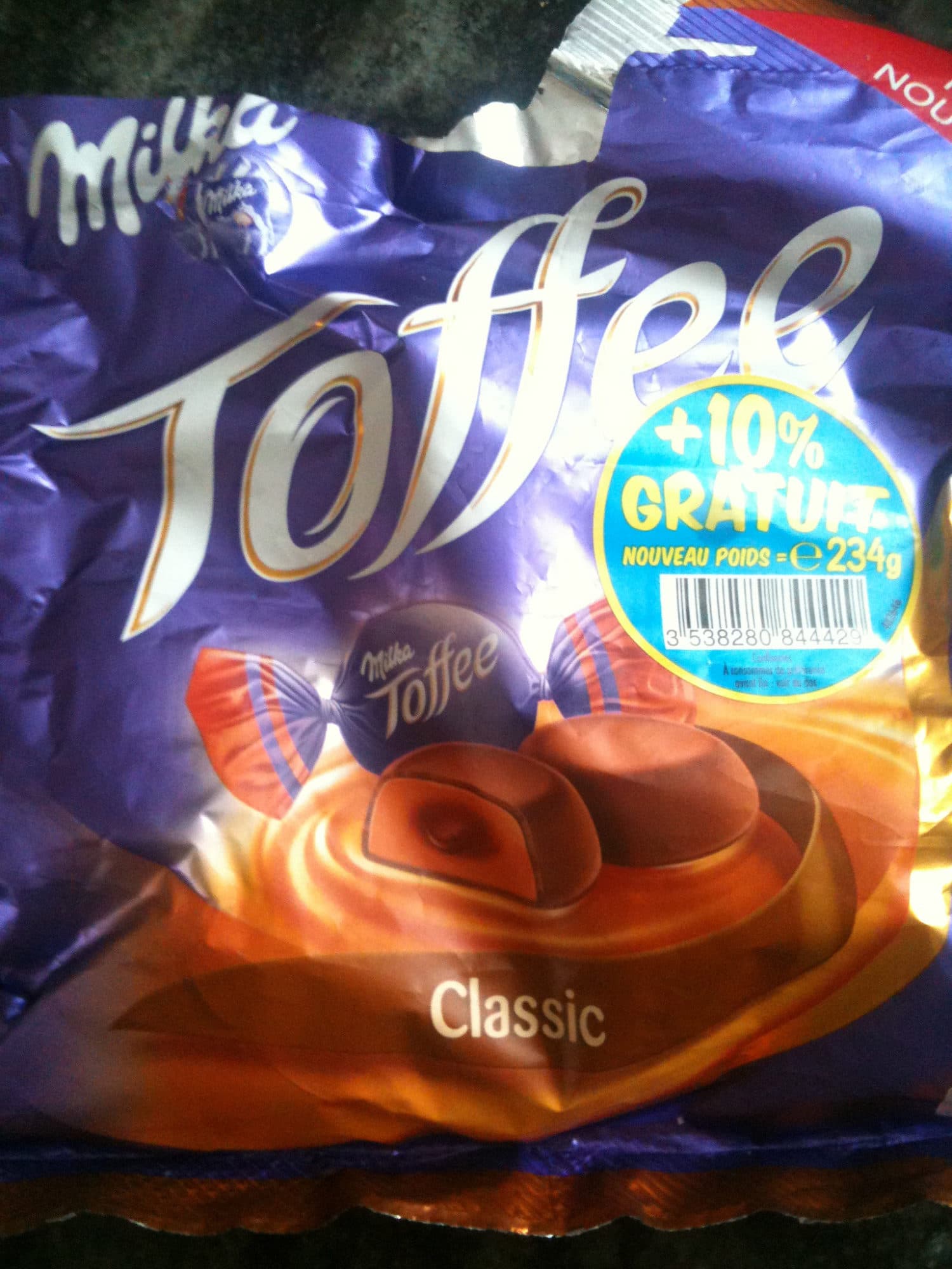 Milka Toffee Classic (+10% gratuit) packshot