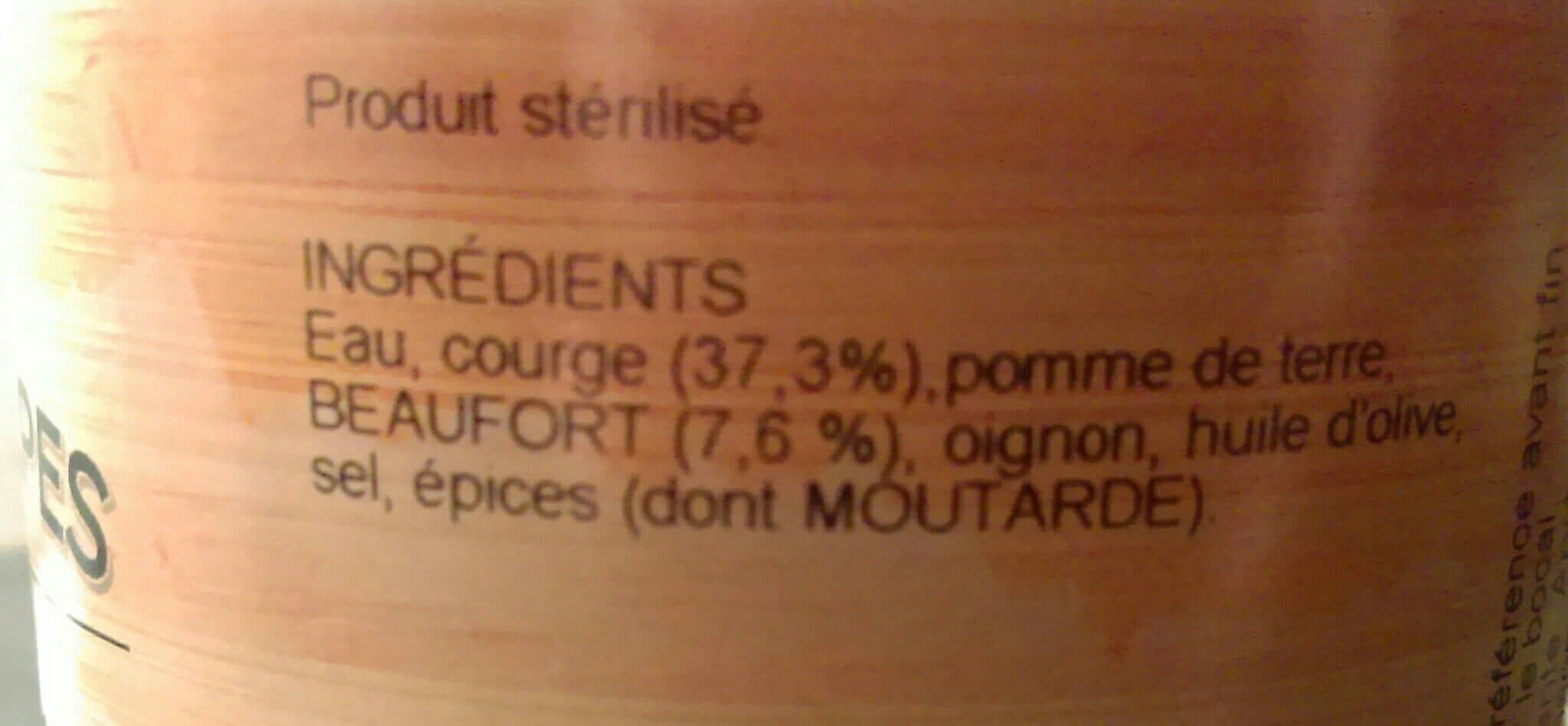 Aux Salaisons Savoyardes Soupe de courge au beaufort packshot