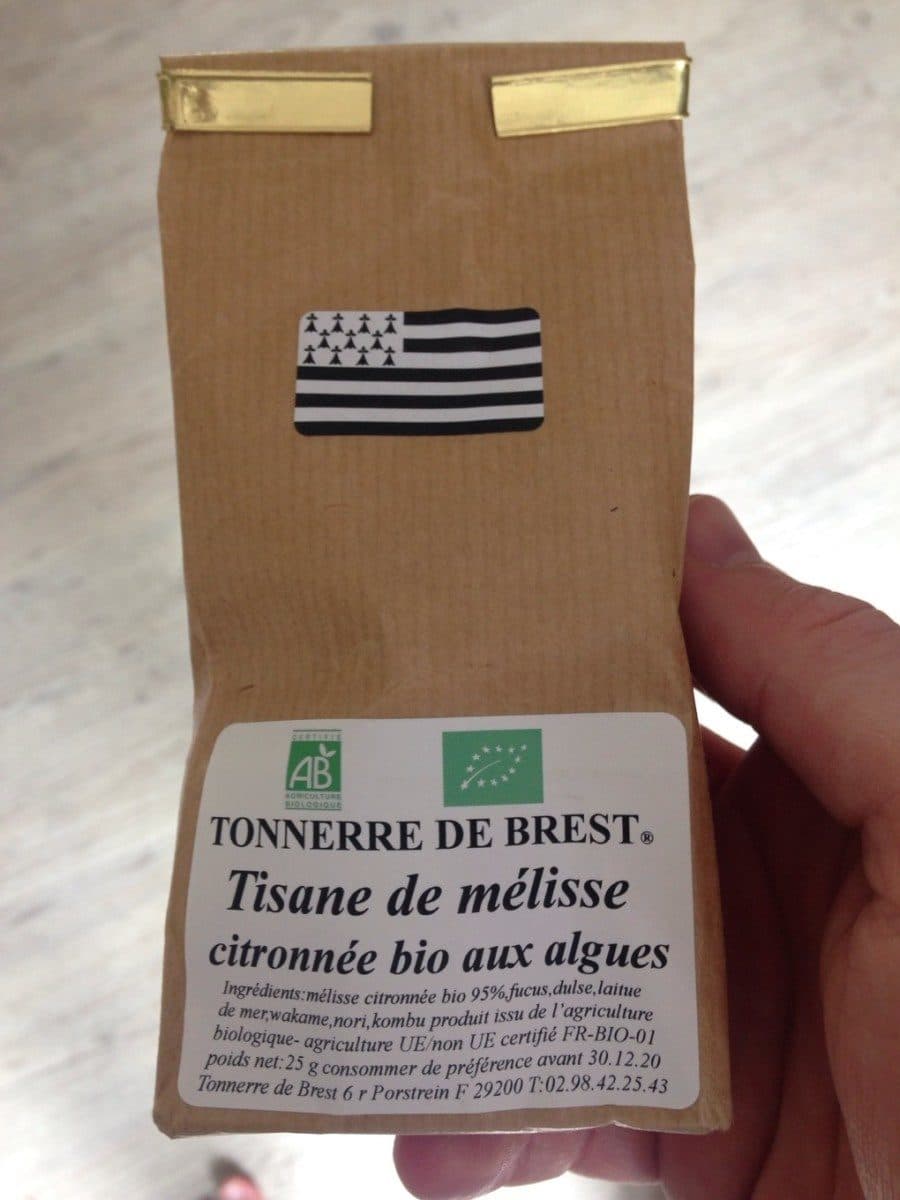 Open Food Facts Tisanne de mélisse citronnée bio aux algues packshot