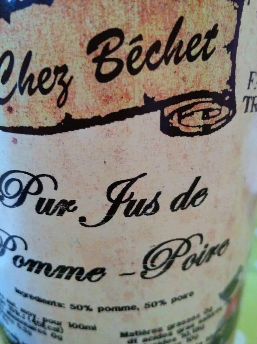 chez Béchet Jus de pomme - poire packshot