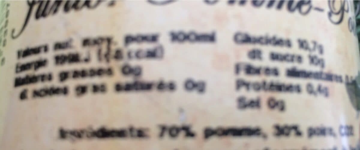 Open Food Facts Pur jus de Pomme-Poire gazeifié packshot