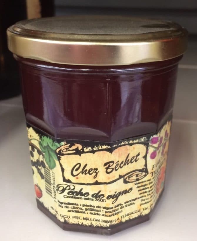 Chez Béchet Confiture peches de vigne packshot