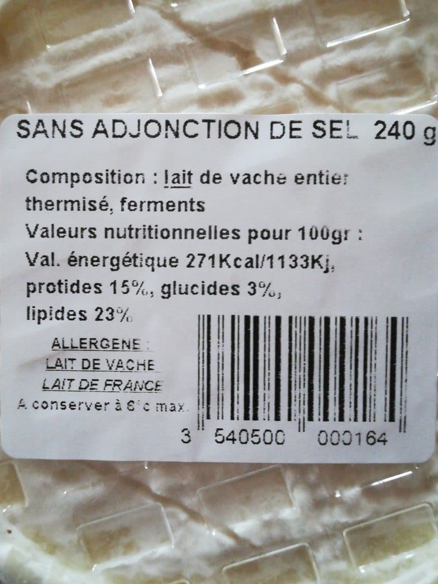 Open Food Facts Le Gouzon, Fromage Du Limousin Au Lait Thermisé, L'unité De packshot