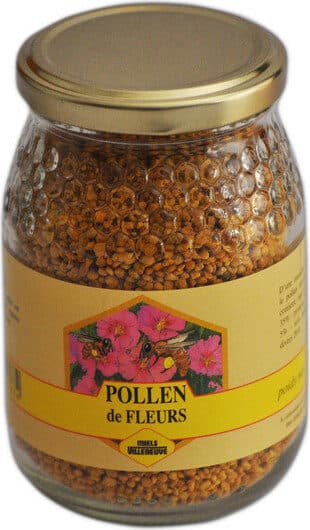 Miels Villeneuve Pollen de fleurs Miels Villeneuve packshot