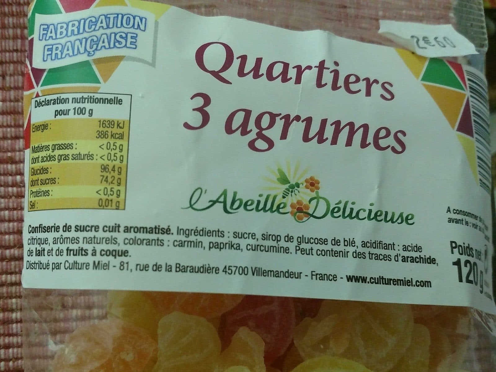 L'Abeille Délicieuse Quartiers De Fruits packshot