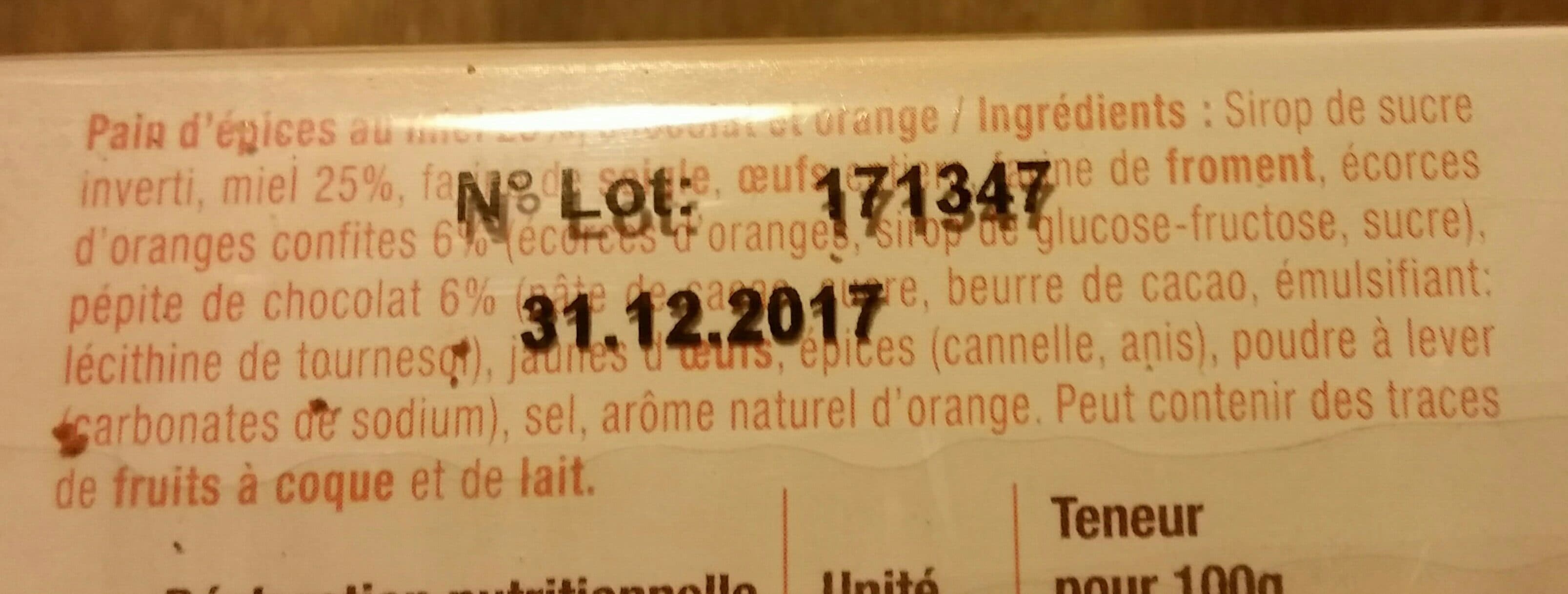 Miels Villeneuve Pain epices packshot