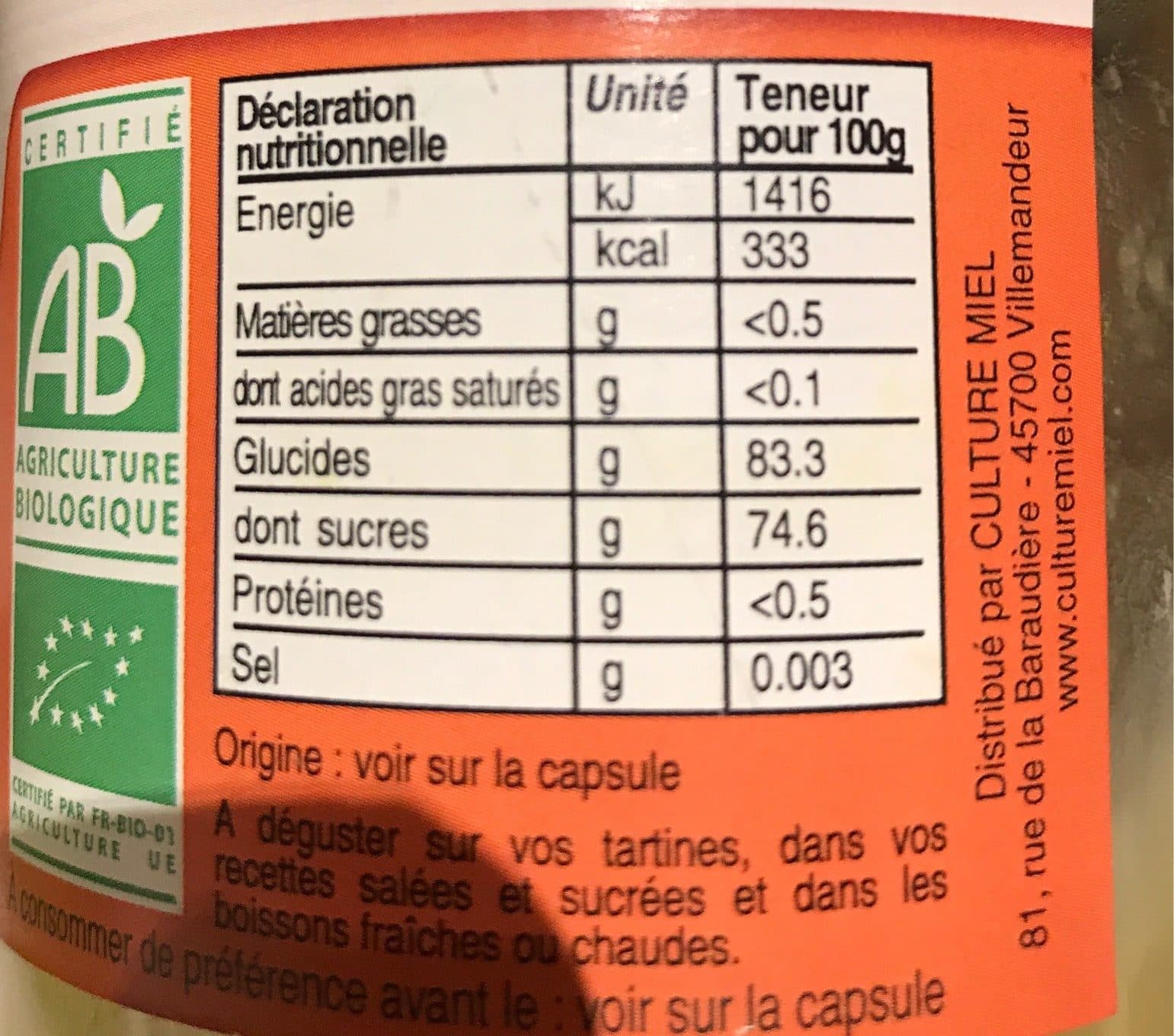 L’abeille Royale Miel de fleurs packshot