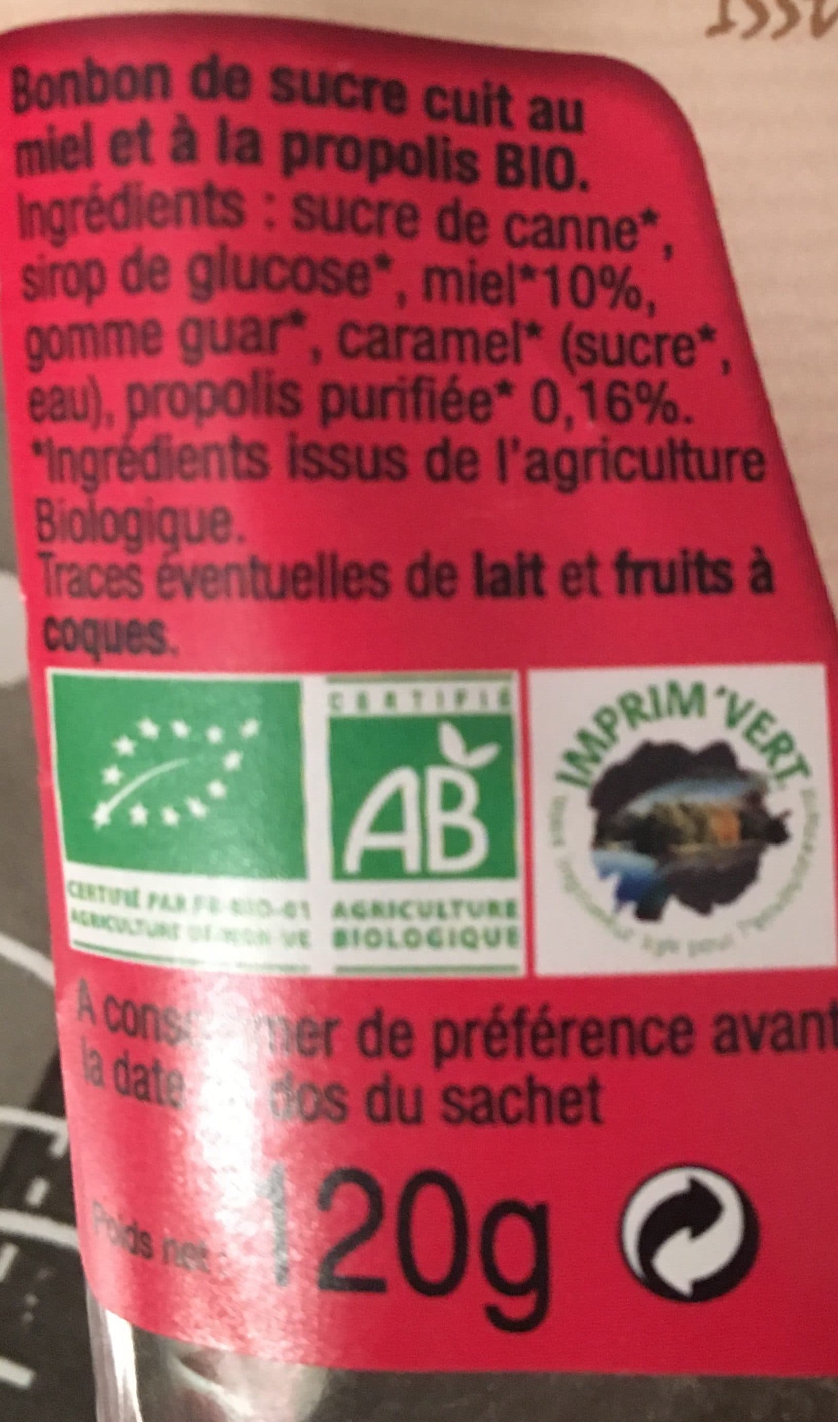 L’abeille Royale Bonbons Miel Propolis packshot