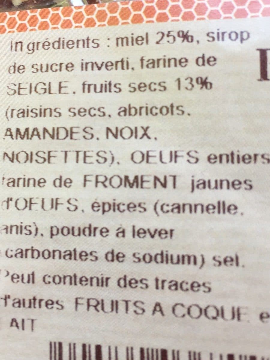 Culture Miel Pain d'epices fruits secs packshot