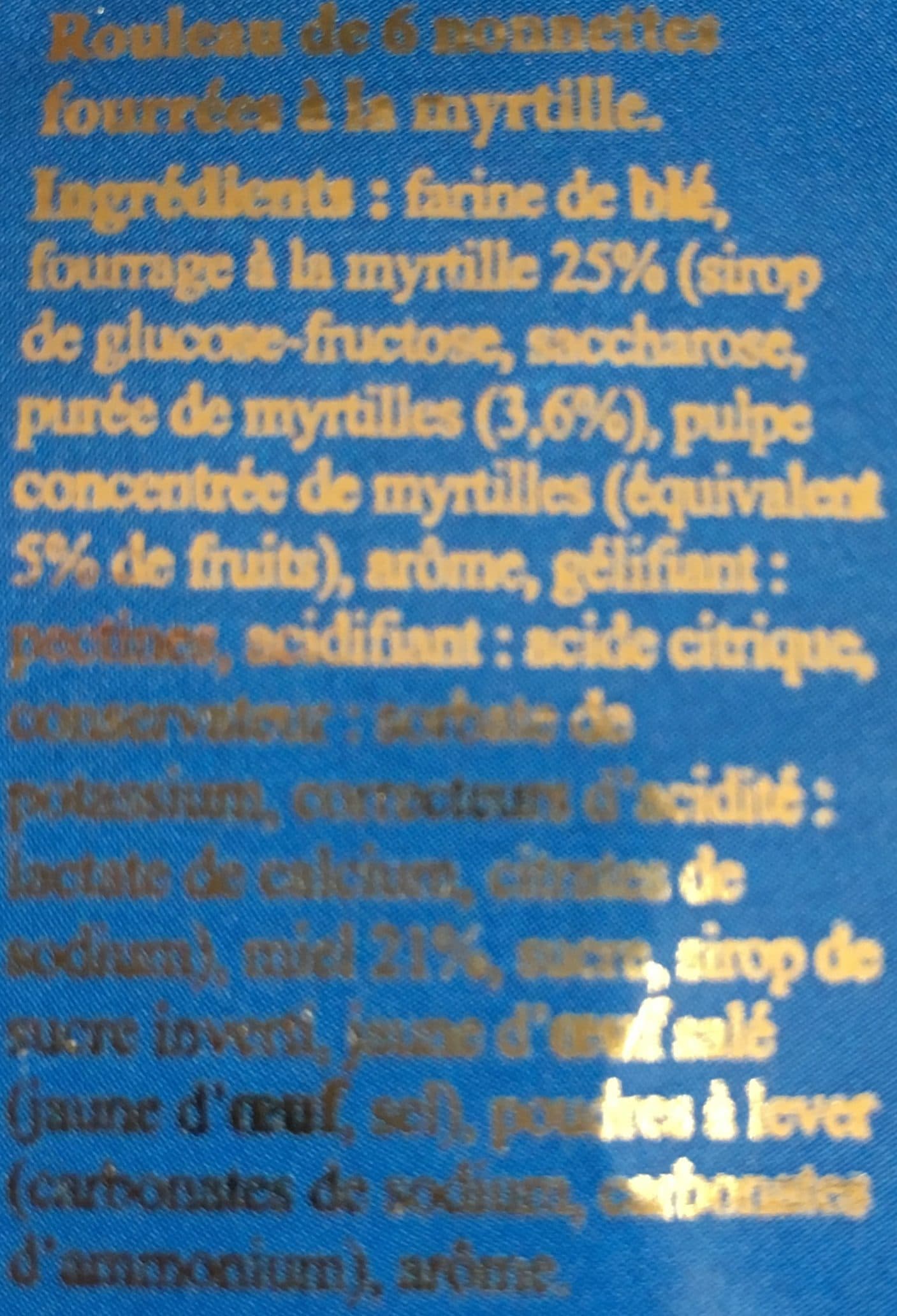 Miels Villeneuve Nonnettes miel et mirtilles packshot