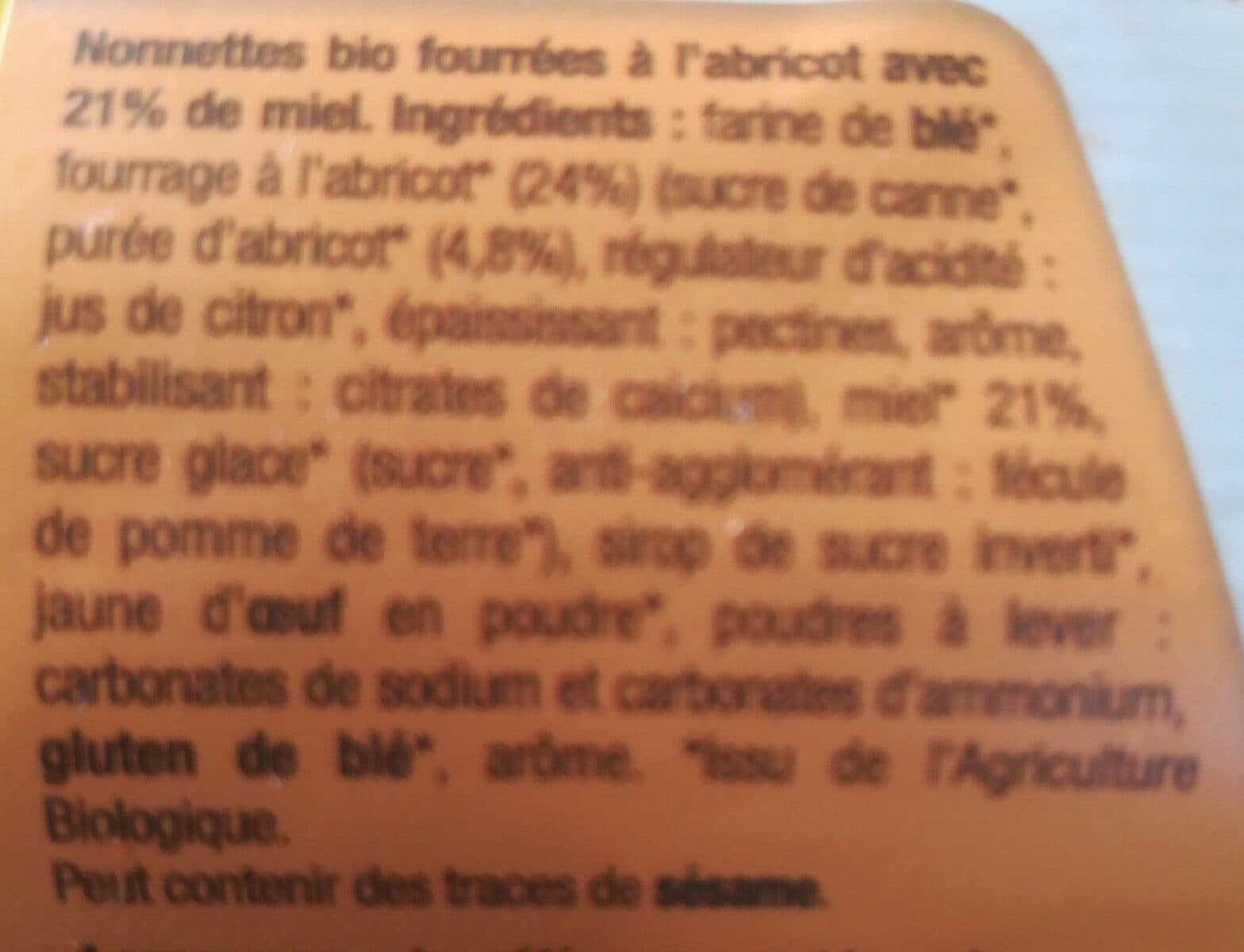 Culture Miel Nonnettes bio au miel et à l'abricot packshot