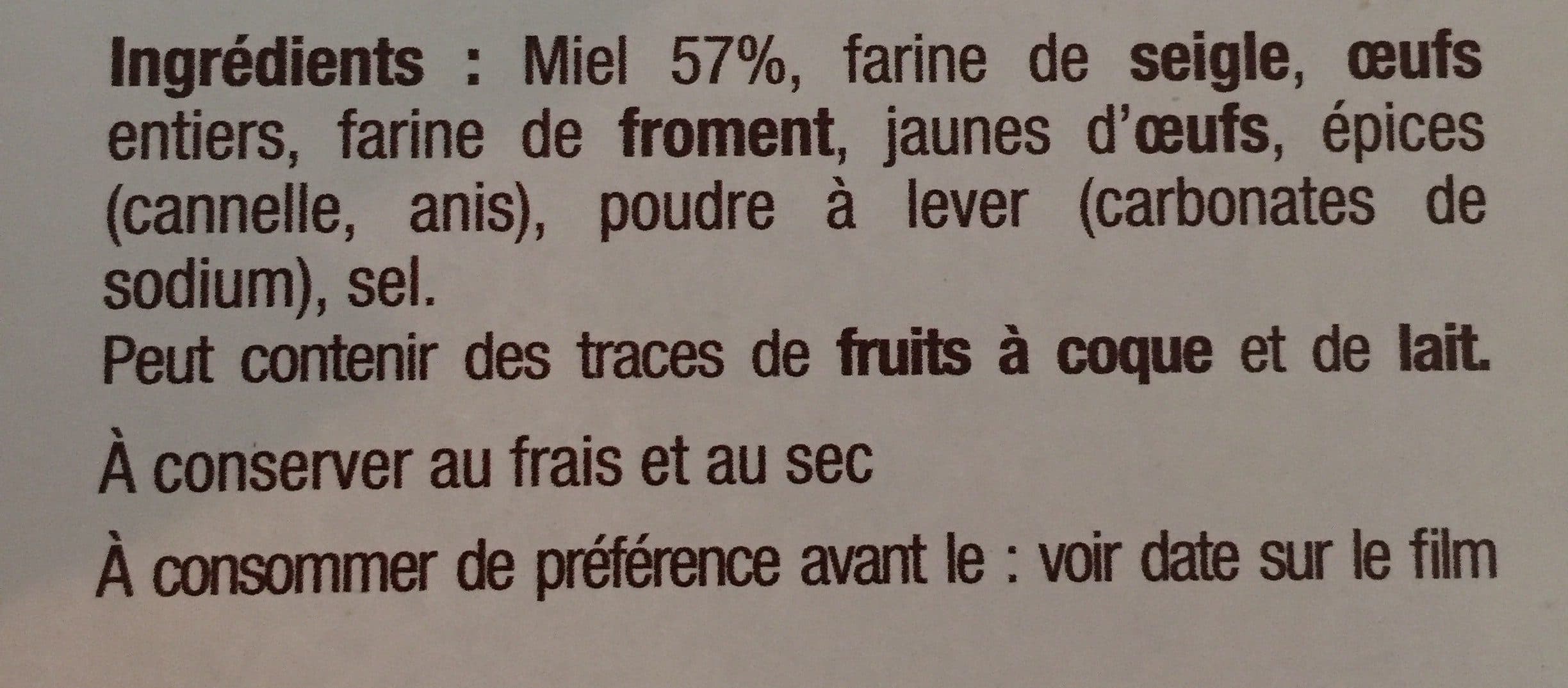 L'Abeille délicieuse Pain d'epices pur miel packshot