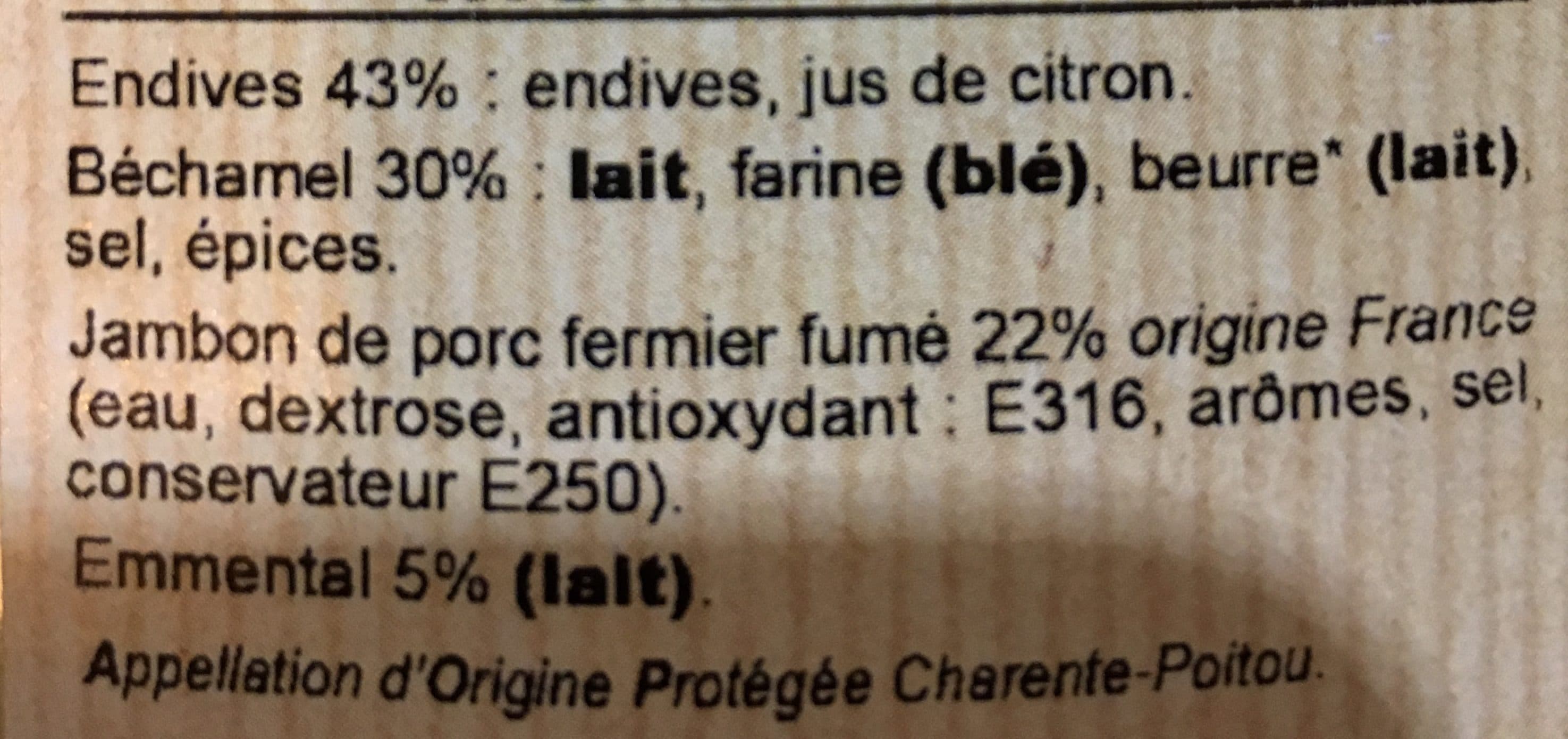 Tradiin De Vendée Endives jambon fumé packshot