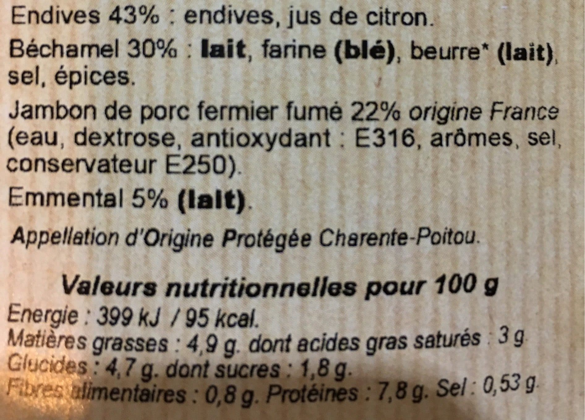 Tradiin De Vendée Endives jambon fumé packshot