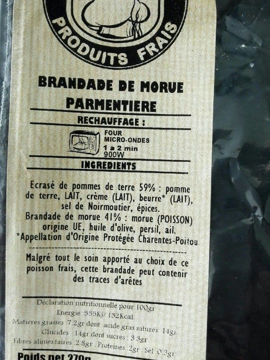 Open Food Facts Brandade de morue parmentiere packshot