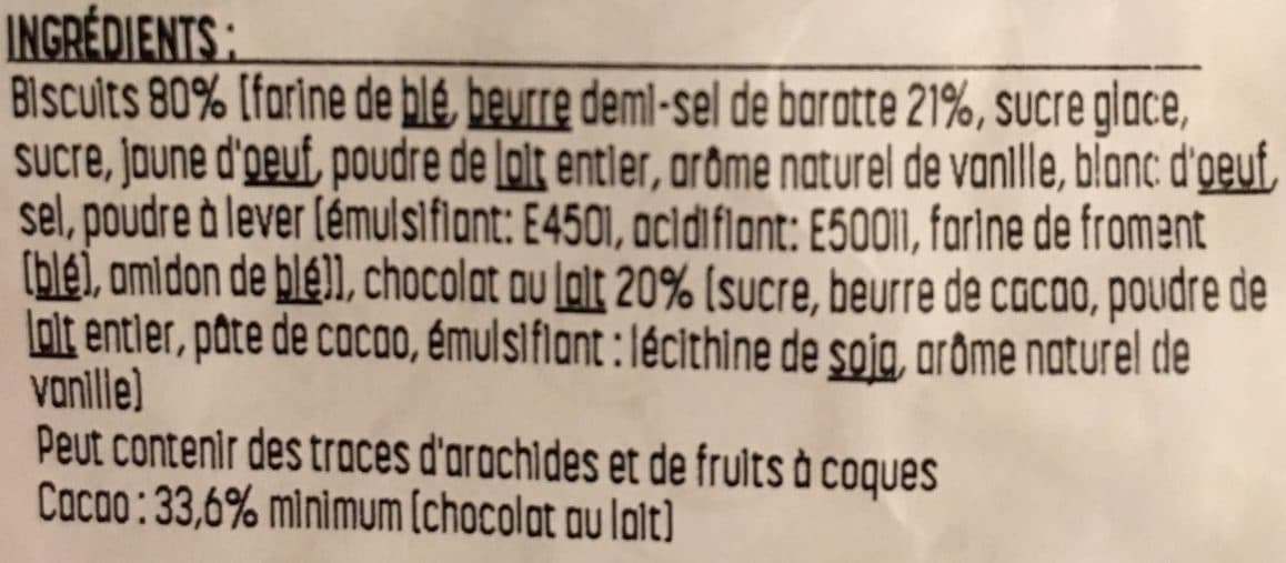 Open Food Facts Petit beurre nappés chocolat packshot
