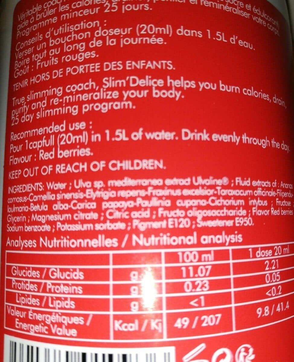 Open Food Facts Boisson slim delice packshot