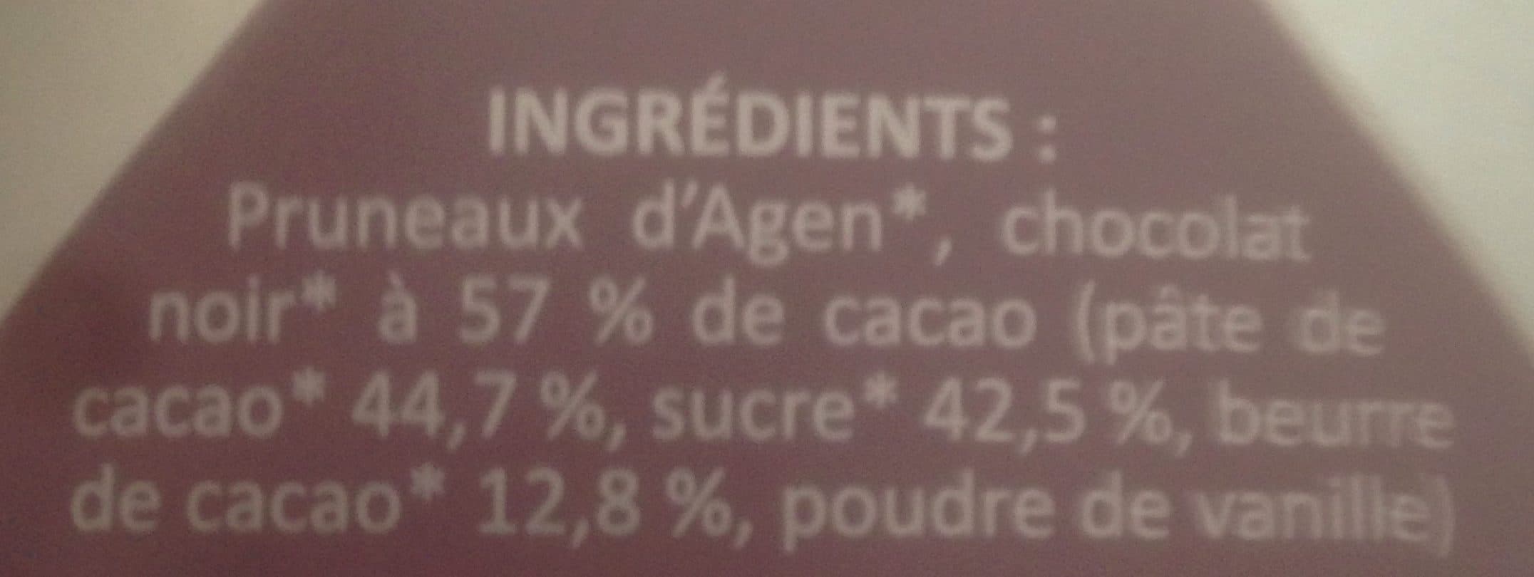 Lou prunel Pruneaux d'Agen bio enrobés de chocolat noir packshot