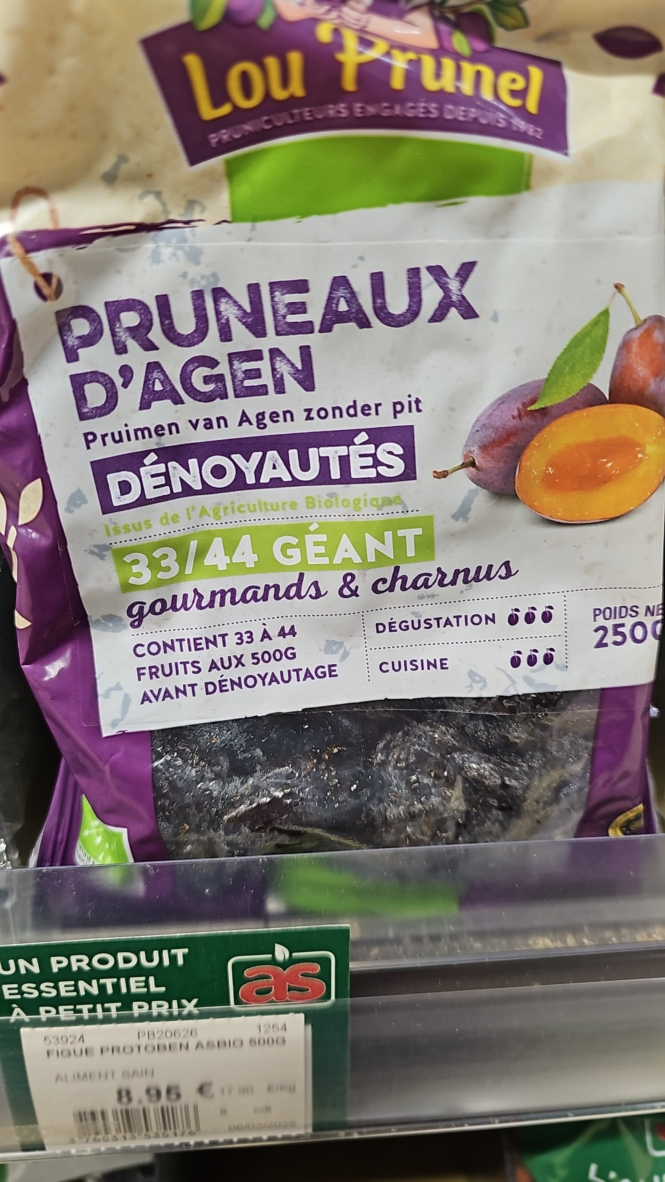 Lou Prunel Pruneaux D Agen Bio Denoyautes 3344 250G Lou Prunel Bio packshot