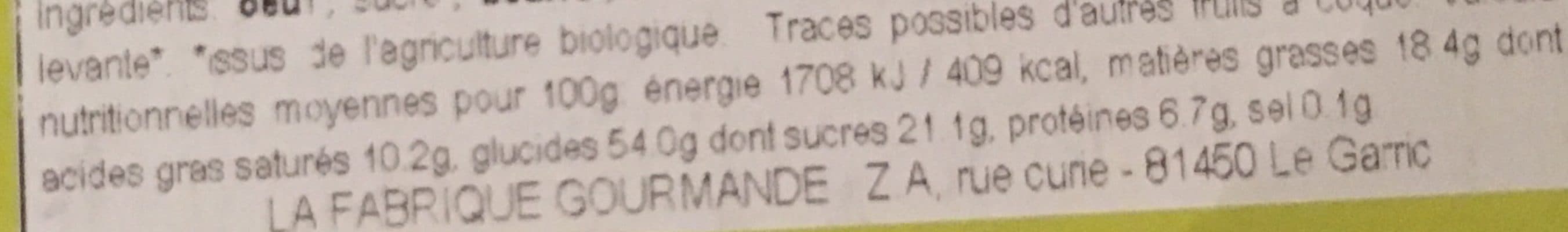 La Fabrique Gourmande Gateau Aux Chataignes Bio packshot