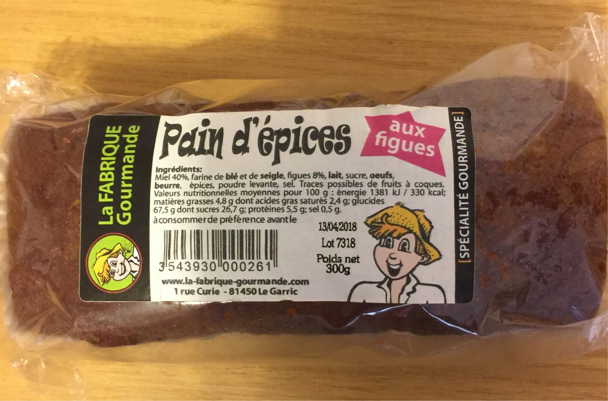 La Fabrique Gourmande Pain d’épices aux figues packshot