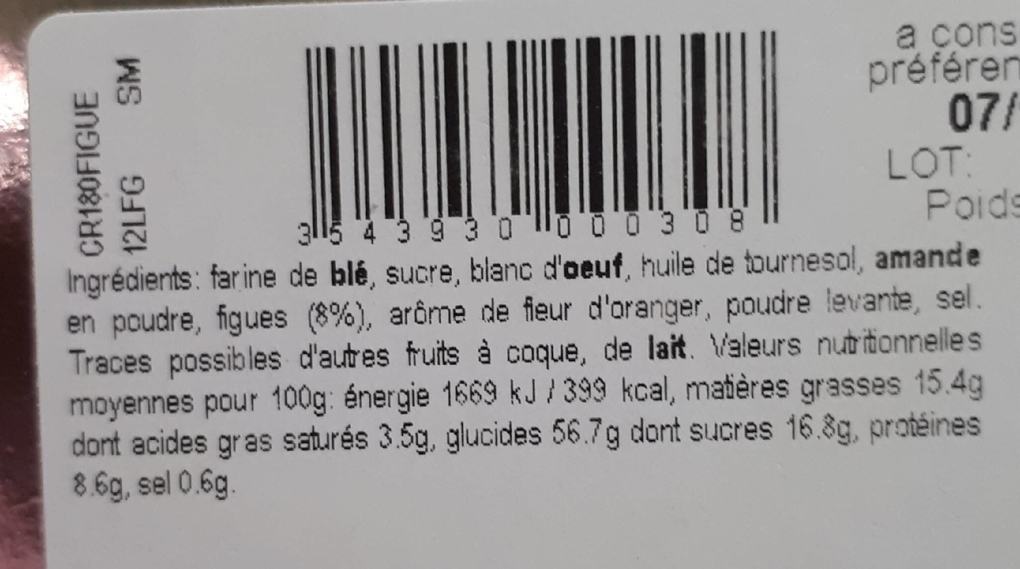 Open Food Facts Le croquet aux figues LA FABRIQUE GOURMANDE packshot