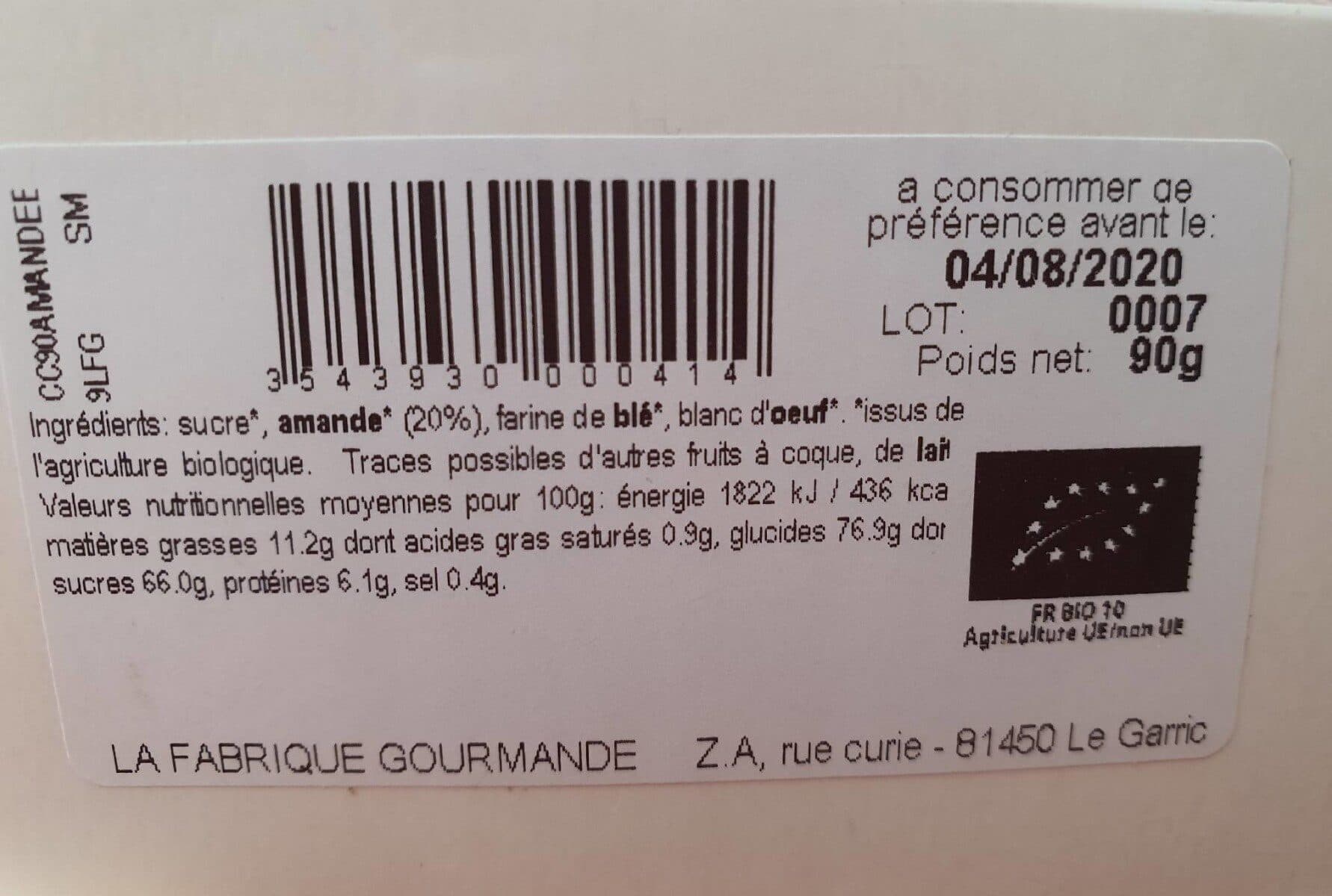 Open Food Facts Le Croquant aux amandes packshot