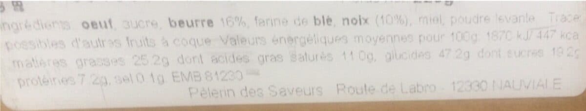 Artisanale Gateau au noix packshot