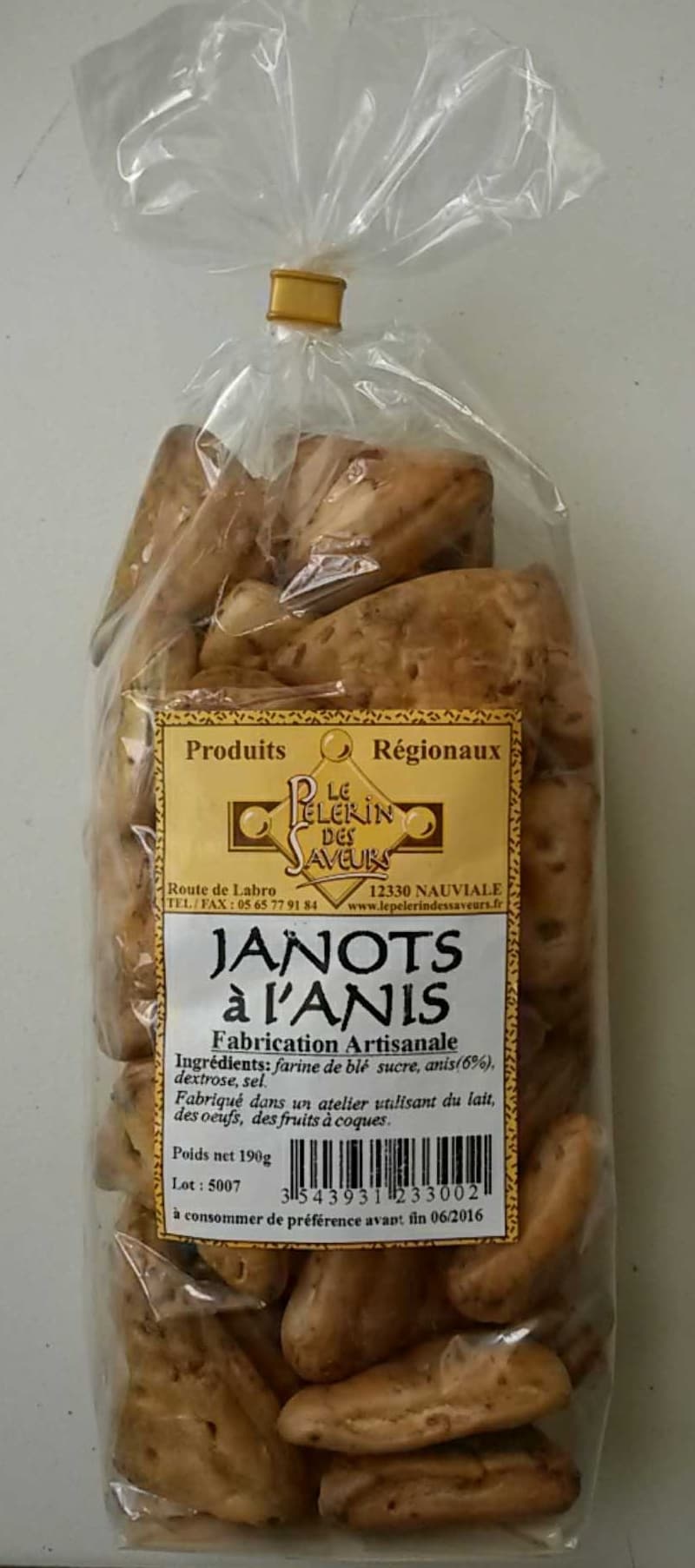 Le pèlerin des saveurs Janots à l'anis packshot