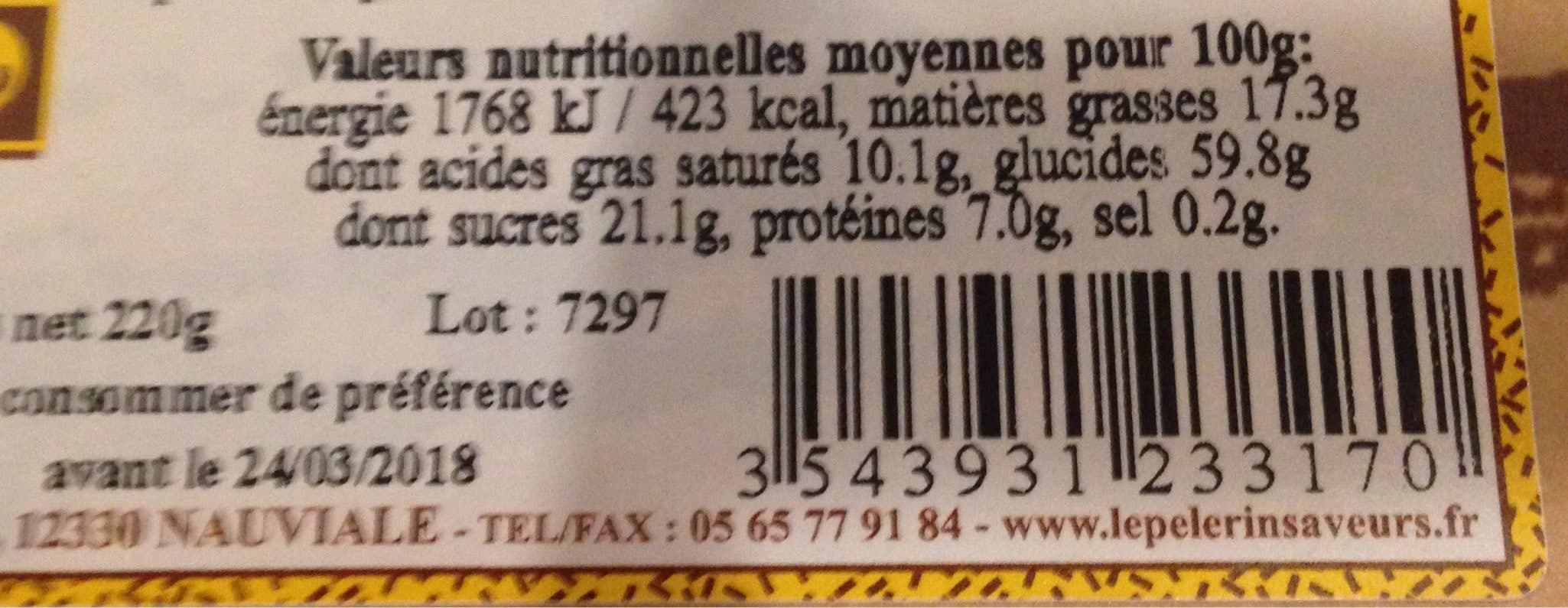 Le Pelerin des Saveurs Gâteau aux Myrtilles packshot