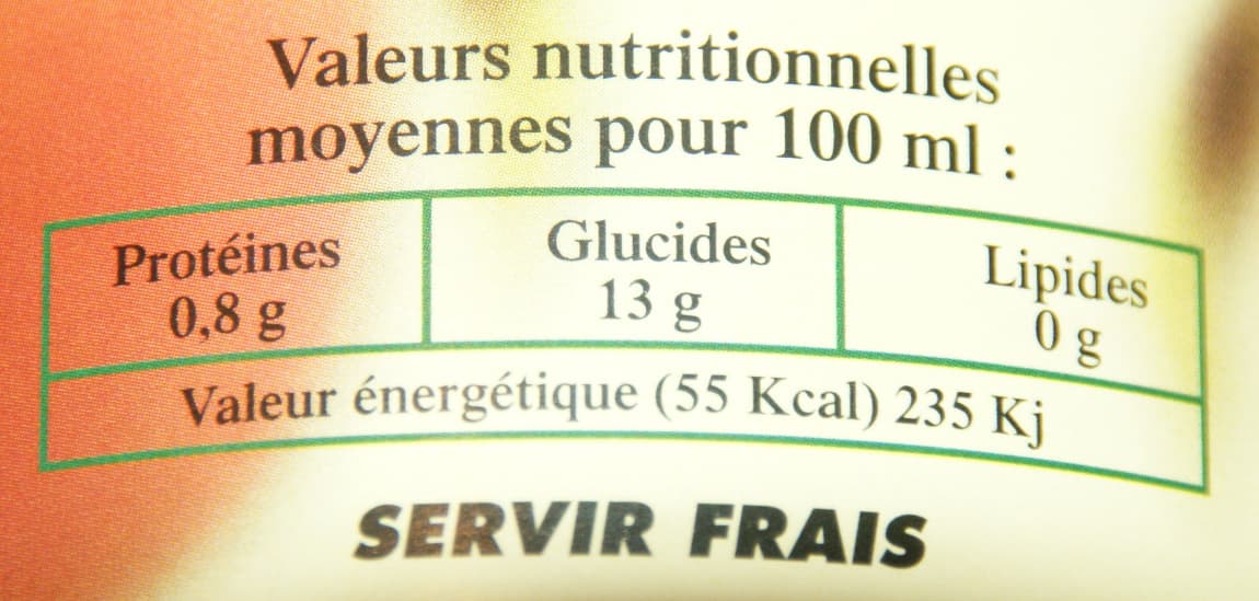 Vergers du Sud Jus de pêches packshot