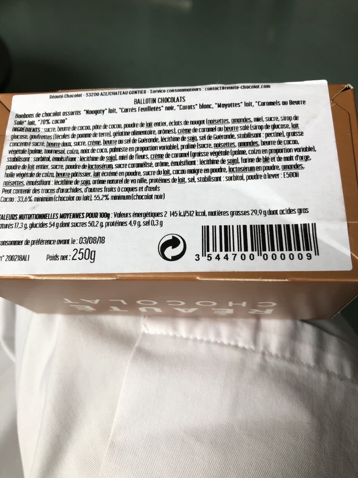 Open Food Facts Reaute chocolat packshot