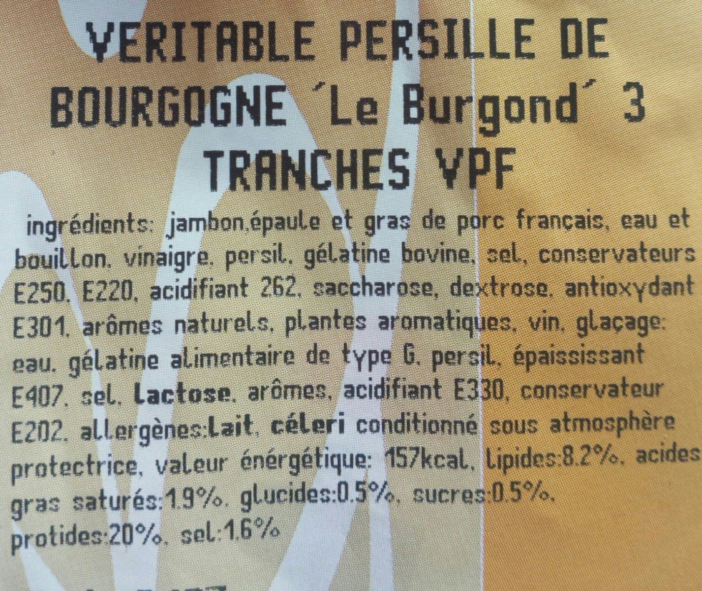 Open Food Facts Véritable persillé de Bourgogne 3 tranches VPF packshot