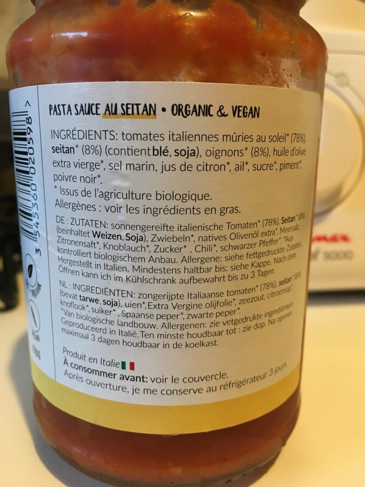 Grazie Amore Pasta Sauce au Seitan packshot