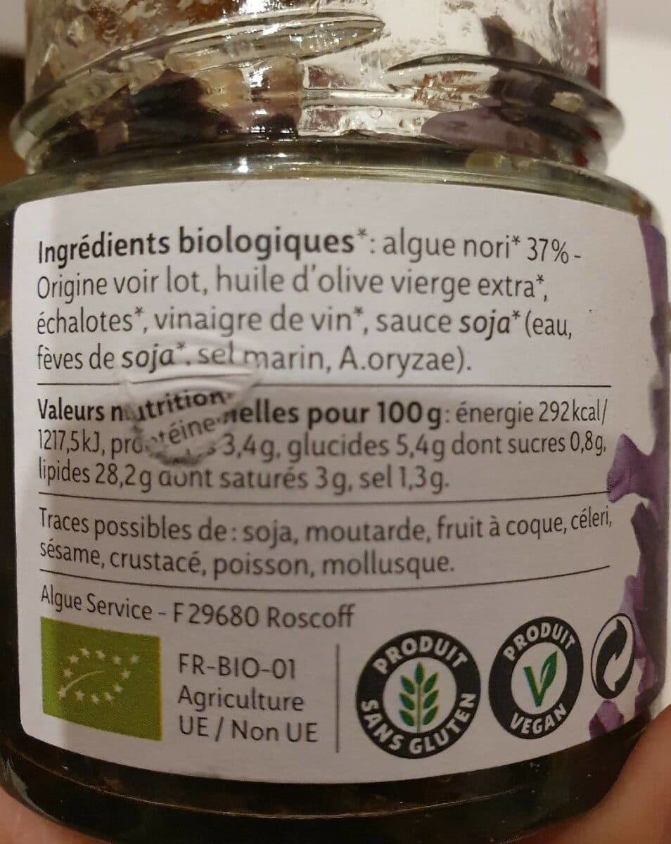 Bord à Bord Tartare d'algue nori packshot