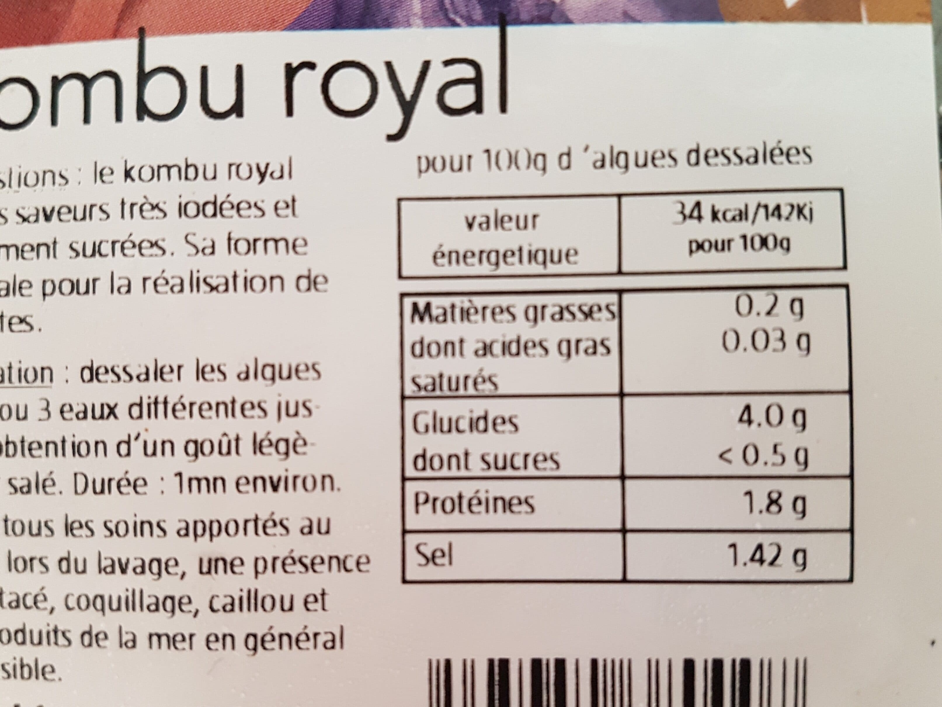 Bord à bord Tartare d'algues packshot