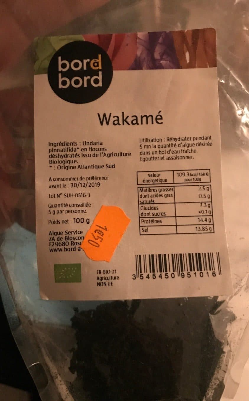 Bord à Bord Wakamé En Flocons Bio packshot