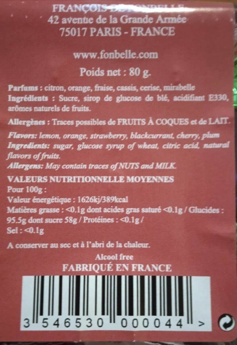 Open Food Facts Bonbons dd Paris packshot