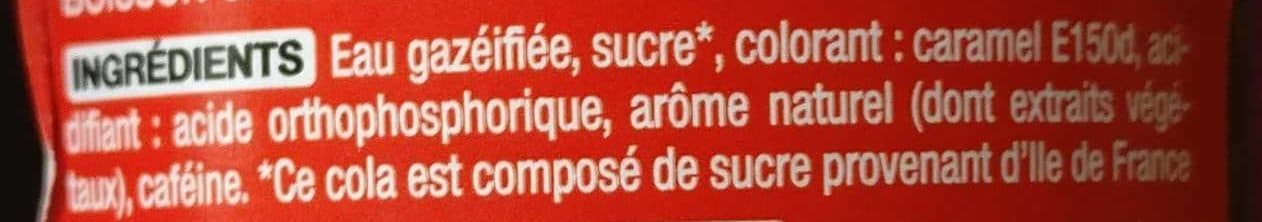 Paris Cola Boisson Gazéifiée à L'arôme Naturel - Paris Cola packshot