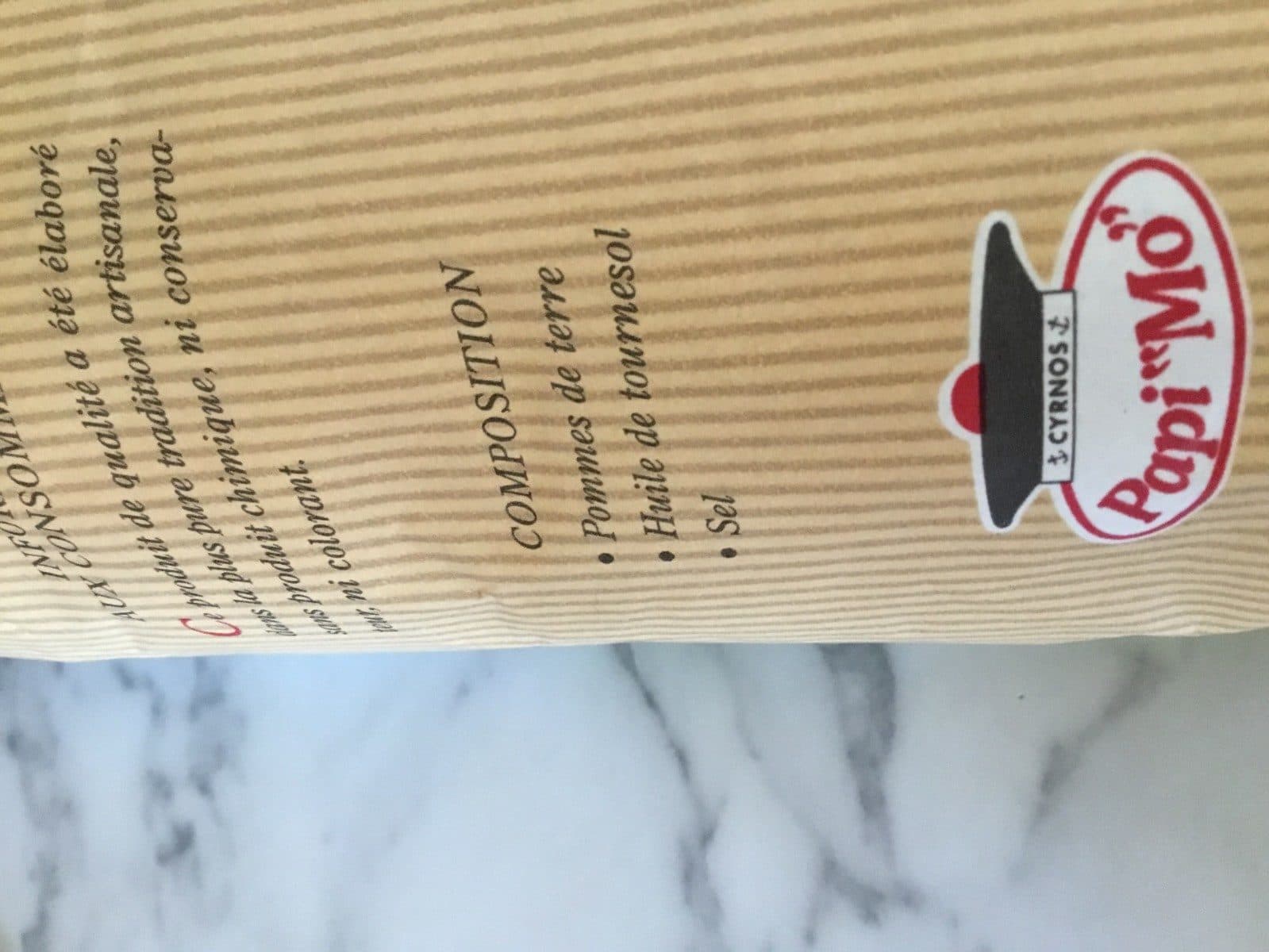 Papi "Mo" Chips fabrication artisanale packshot