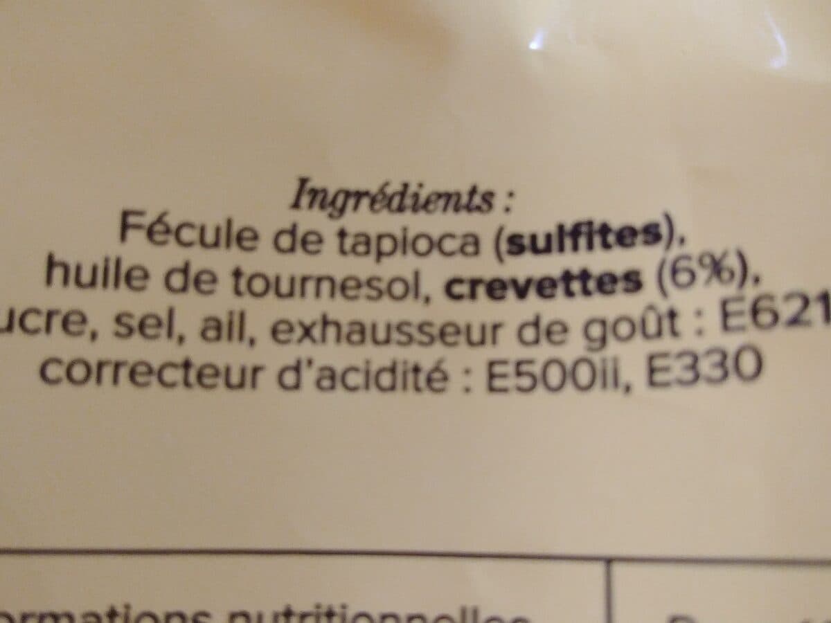 Open Food Facts Chips aux crevettes packshot
