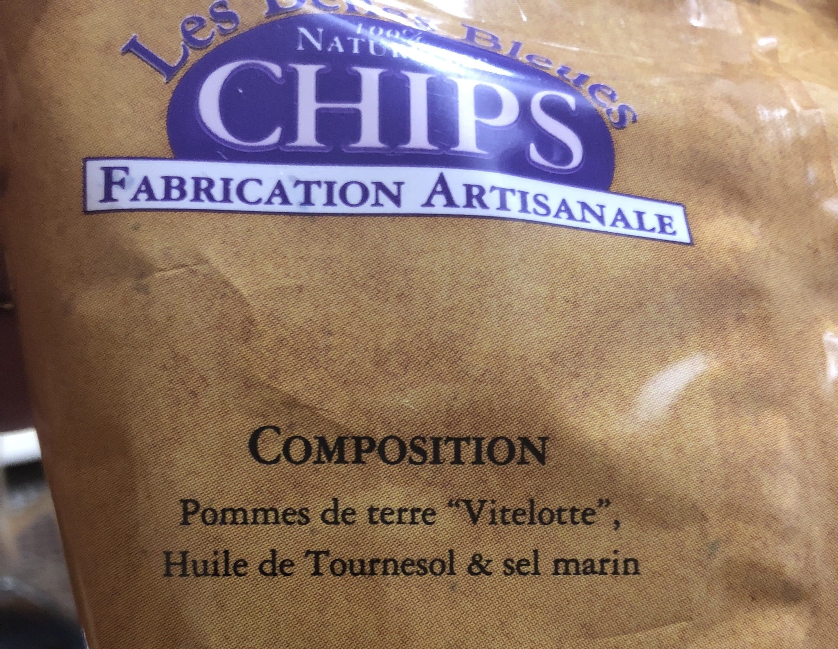 Les Belles Bleues Chips Les Belles Bleues 100% Naturelles Fabrication Artisanale packshot